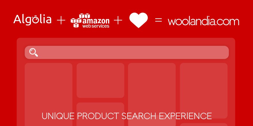 woolandia's tweet photo. Thanks @algolia, @awscloud and #love! Together we can built the unique product search experience.#MillisecondsMatter https://t.co/xunti0LboO