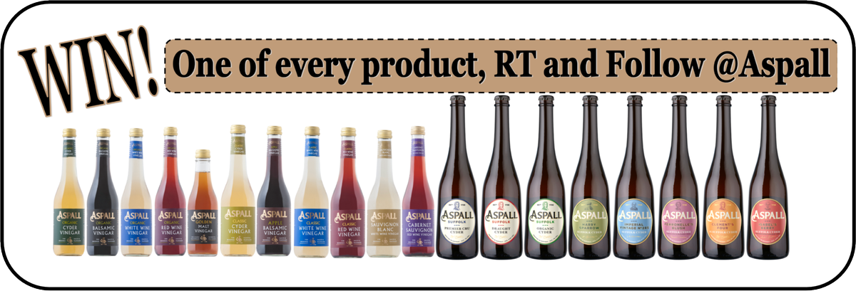 Aspall's tweet photo. RT this post and FOLLOW @Aspall to #WIN one of every product from the Aspall range! Ends 14th July! #GoodLuck https://t.co/9EIkVLRZdY