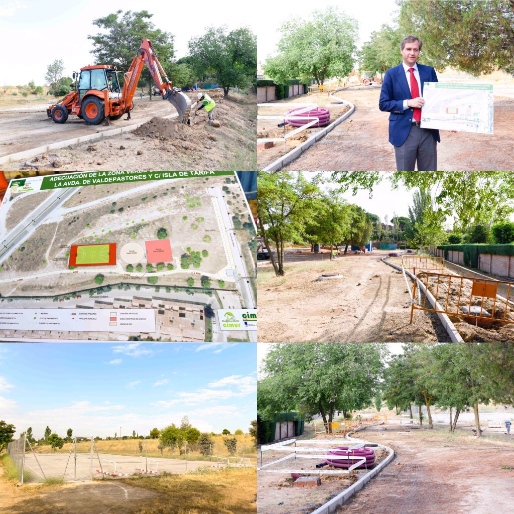 Aglezterol's tweet photo. Visitando esta mañana el comienzo de las obras de remodelación del parque de la calle Isla de Tarifa #Valdepastores https://t.co/w0JQpKVhcZ