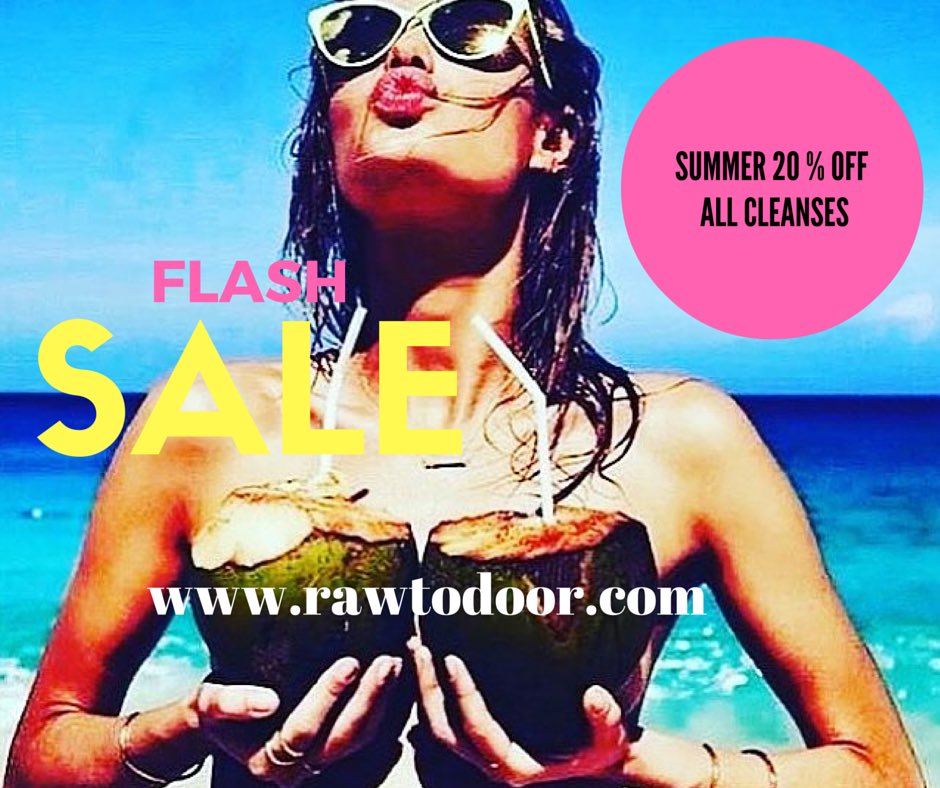 rawtodoor's tweet photo. Hurry only 3 days left ! 20 % off cleanses #summercleansesale #detoxoffer CODE -16SUMMER20 https://t.co/RoHSxfywdC