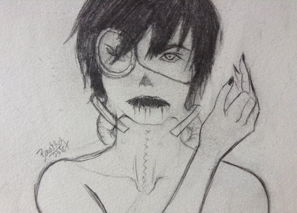 Pencil Anime Boy Face Drawing