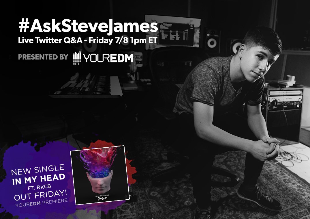 YourEDM's tweet image. We are hosting an AMA with @stevejamesDJ for the premiere of his new song! Ask your questions using #AskSteveJames