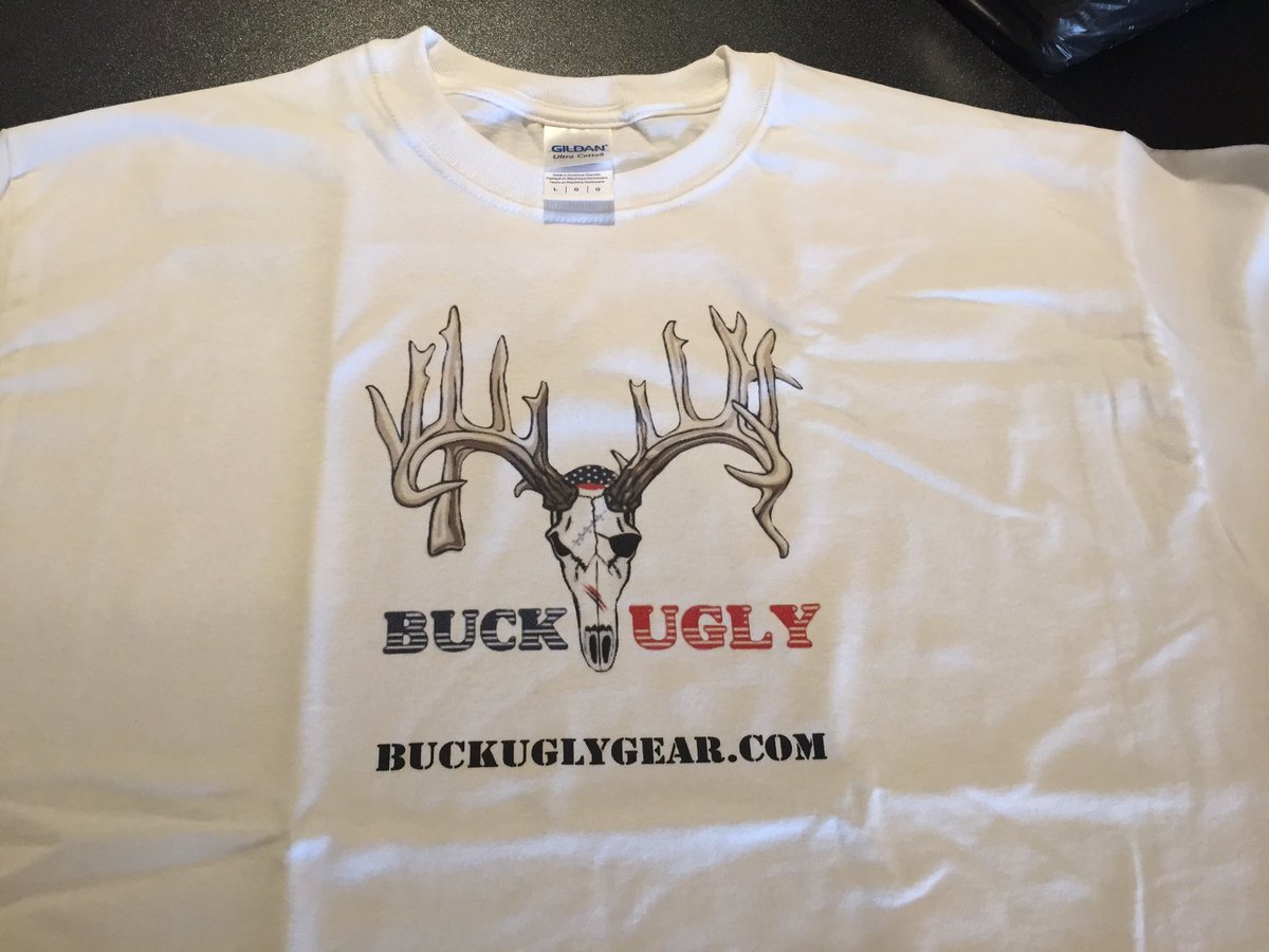 buckuglygear's tweet photo. DEMO: new #BuckUglyGear logo on tee shirt what U think RETWEET if like please. @AppatizerUS @wsredneck @timgrable https://t.co/EKhhY92HhA