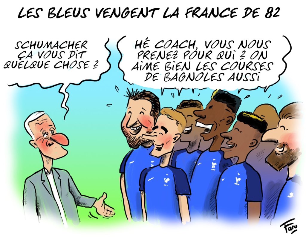 Pokhara8's tweet photo. Un peu d'humour...😉#Schumacher #GER #Battiston #CDM82 notons que la #SquadraAzzurra a vengé la #FRA #vivoazzurro ⚽️ https://t.co/k3l0tkNHjd