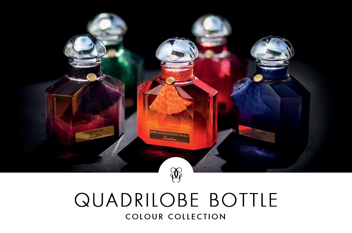Discover the Quadrilobé Bottle #Colour Collection: a limited edition of jewel bottles in precious stones shades.