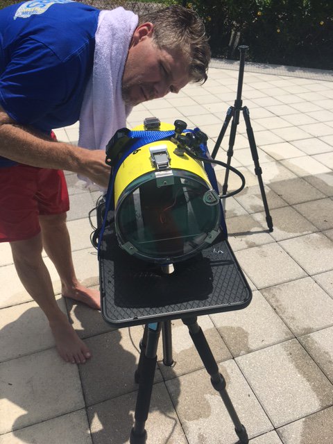 GEARSLab's tweet photo. GEARS Lab faculty @JasonKring checking out how our equipment is holding up! What a lovely "feels like 102°" day. https://t.co/Xl9Szp8qjB