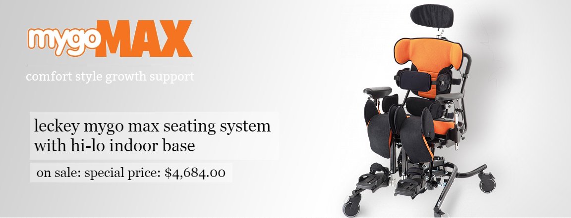 medicaleshopinc's tweet image. Mygo Max #adjustable #seatingsystem with hi-lo indoor base by @Leckeydotcom provide optimum support to #specialneeds
