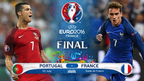 Rendez-vous dimanche 21h place de Gaulle. Ecran géant pour la #finale de l'#Euro2016 #FRAPOR #AllezLesBleus ⚽📺🎉💪