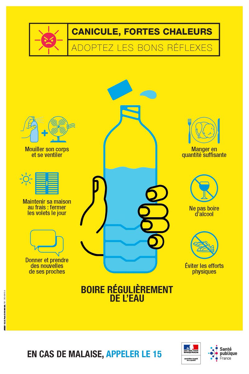 Sante_Gouv's tweet photo. Fortes #chaleurs dans le sud-est &amp; départs en vacances : adoptez les bons réflexes ! @meteofrance &amp; @santeprevention https://t.co/HIKW4hwUpb