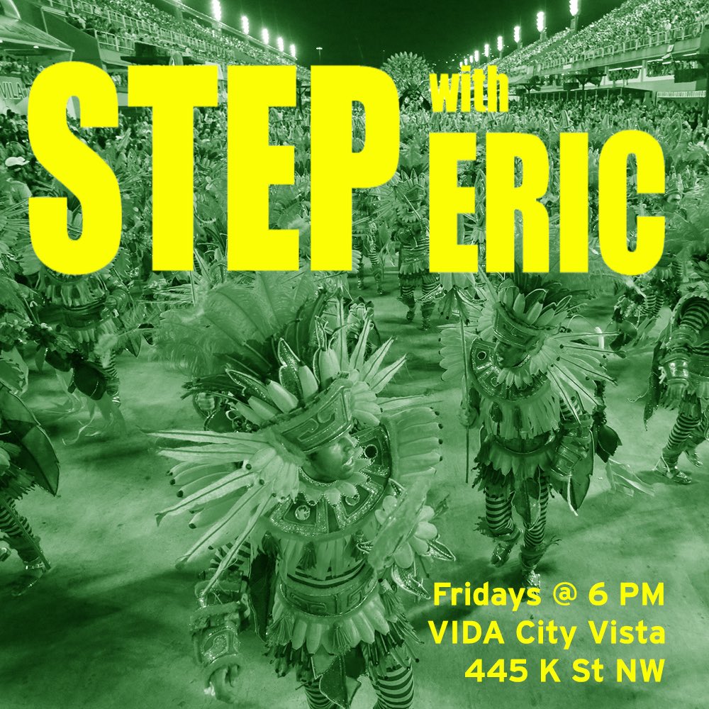 ericabalahin's tweet photo. Come #Step @VidaFitnessDC City Vista today at 6, and unleash your inner Carioca #carnaval #Brasil https://t.co/Jld2JHmxW9