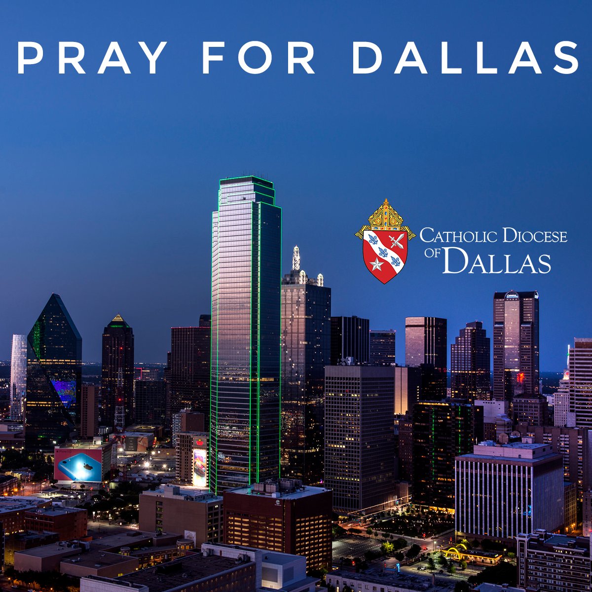 DallasCath's tweet photo. Pls pray for the 5 fallen officers in #Dallas. Eternal rest grant them, O Lord &amp; may perpetual light shine on them. https://t.co/f7bwzhfyM3