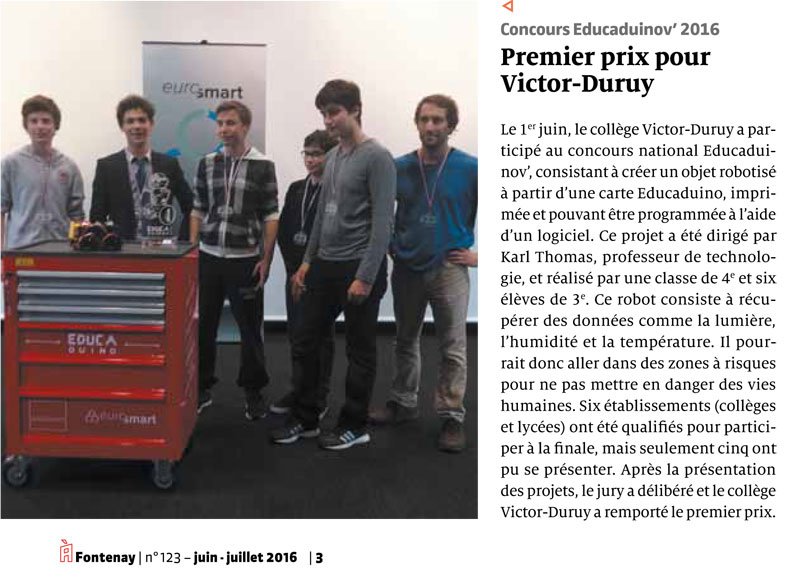 Educaduino's tweet photo. Nouvel article Fontenay - Gagnant Educaduinov 2016 - https://t.co/pmRZ9hae7D https://t.co/qug1CsWuvj