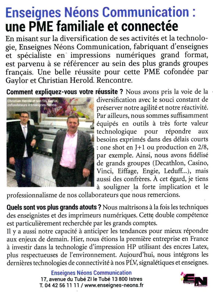 EnseignesNeons's tweet photo. Un article sur @Entreprendre @EnseignesNeons #Entreprendre #article https://t.co/Lno2xQZDYB