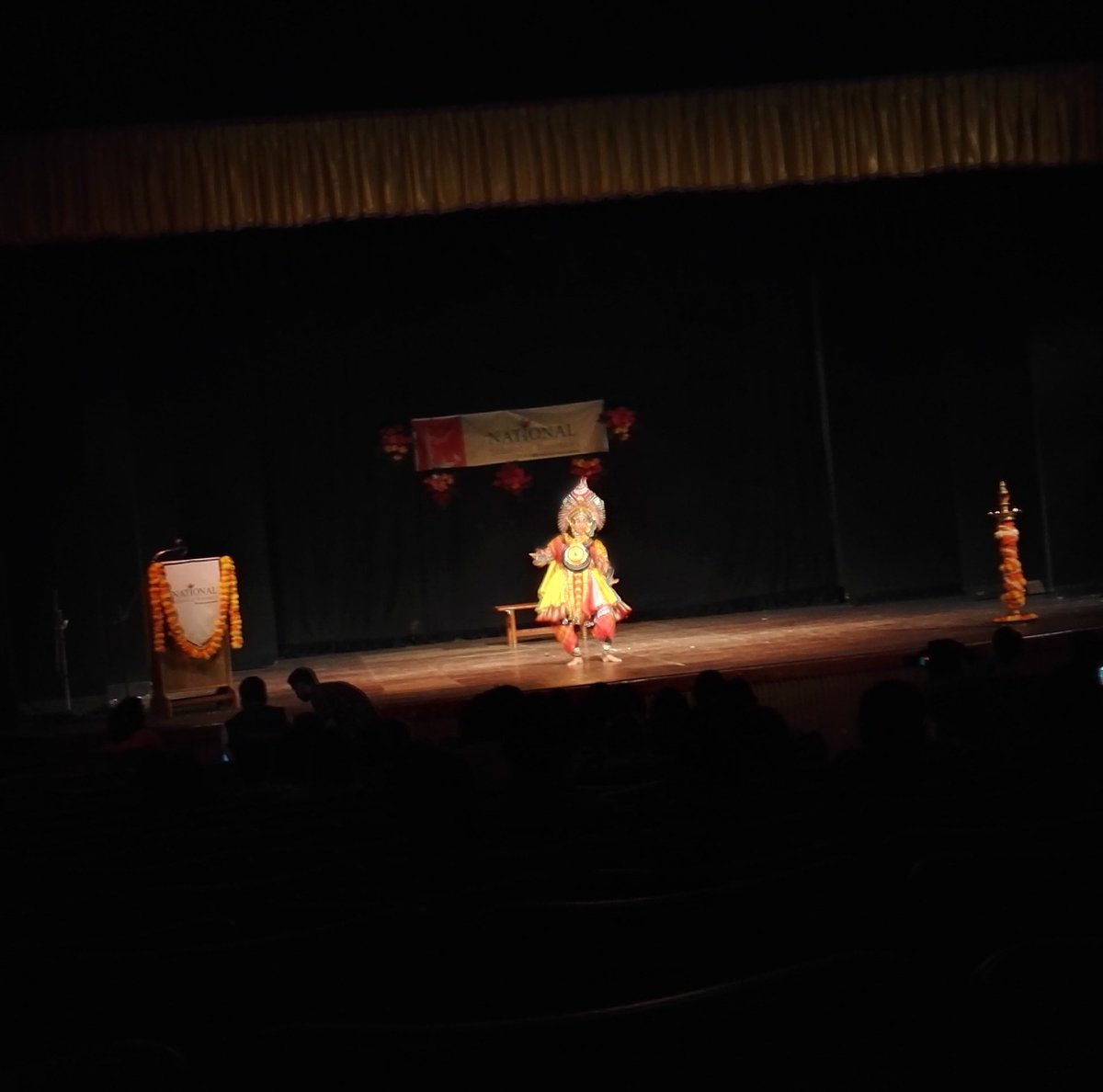 nakulshenoy's tweet image. Watching a Yakshagana performance as I wait for our @mayajadoo to take stage with his #SpeakingShadows