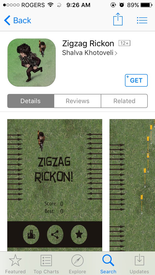 There's a game in the App Store called Zig Zag Rickon 😂