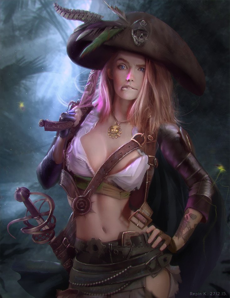 Riddick Rocket On Twitter Lady Pirate By Kirill Repin Riddickrocket 