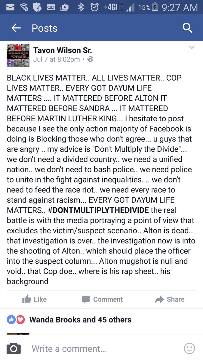 DeemUrselfKing's tweet photo. BLACK LIVES MATTER, COP LIVES MATTER, EVERY GOT DAYUM LIFE MATTERS #DontMultiplyTheDivide We nd Unity more than ever https://t.co/muAUQ4qW3Z