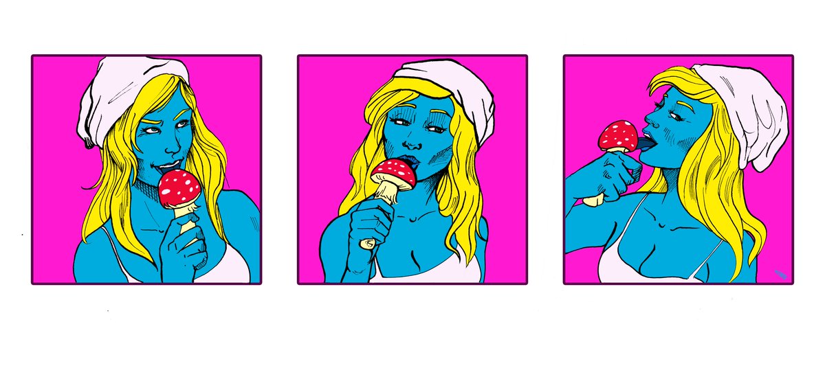 GClart's tweet photo. #sexy #smurfs #smurfette #mushrooms #psychedelic #flirting #hotgirl https://t.co/E5A0G3zSlH