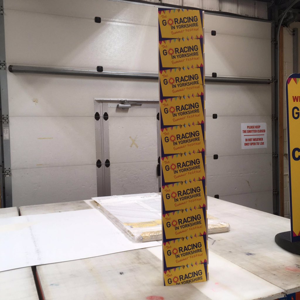Jigsawsignage's tweet photo. Some new items hot of the jigsaw production line ready for the @YorkshireRacing summer festival https://t.co/OmOsDH31e9