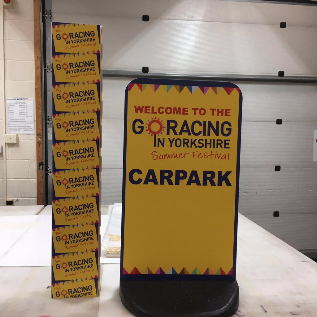 Jigsawsignage's tweet photo. Some new items hot of the jigsaw production line ready for the @YorkshireRacing summer festival https://t.co/OmOsDH31e9