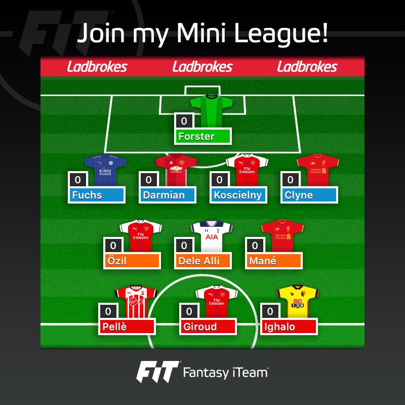 ashurry14's tweet photo. Join my new FiT Mini League, enter PIN 50918. Free mobile app: https://t.co/WKfnwxWfbU #fantasyiteam https://t.co/A5ceWAqCCI