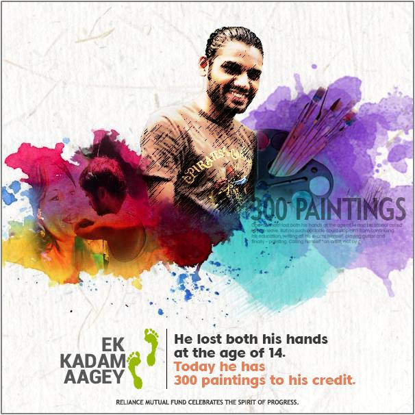 NipponIndiaMF's tweet image. Meet Dhaval, who challenged fate and became a famous artist #EkKadamAagey. Visit ekkadamaagey.com.