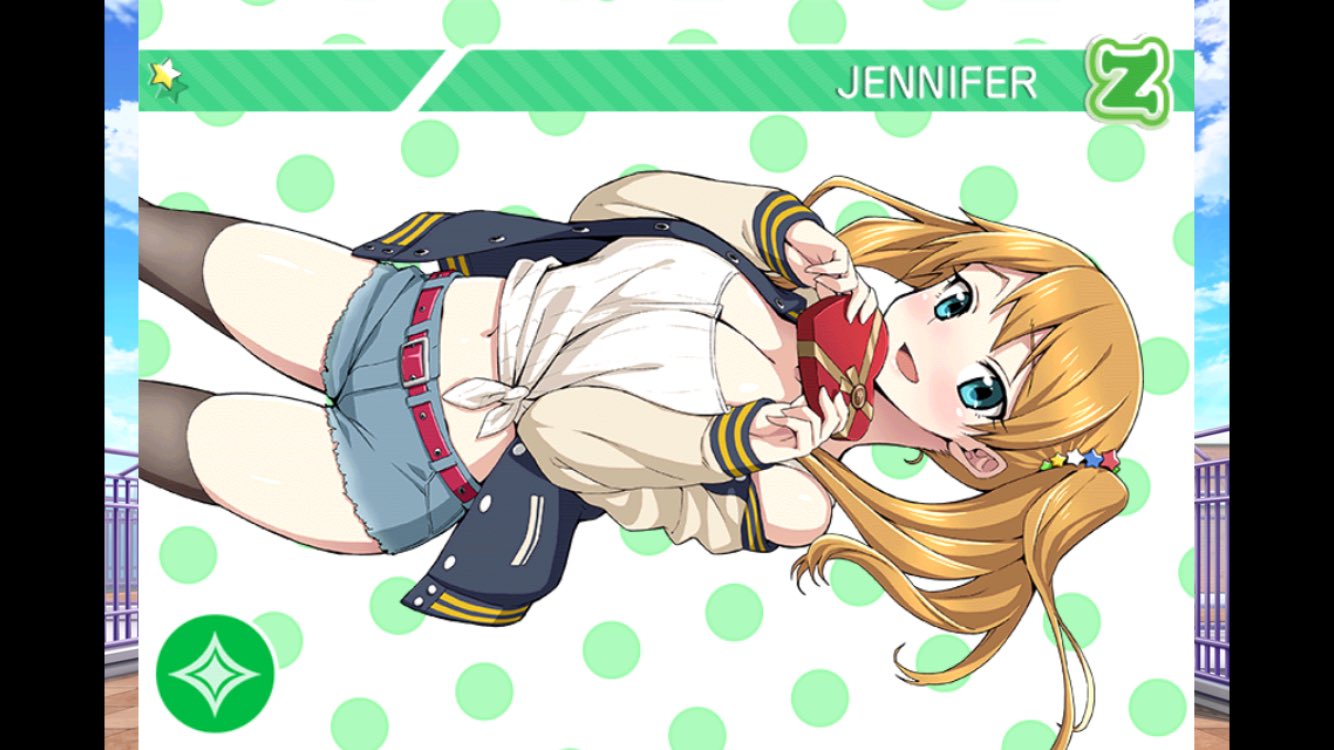 O Xrhsths せって Sto Twitter モブではジェニファーがかなり前から好きです ファン投票 のときもちゃんとジェニファーに投票しました 負けちゃったけどね そういえば あの時のモブの絵って配布された スクフェス ラブライブ