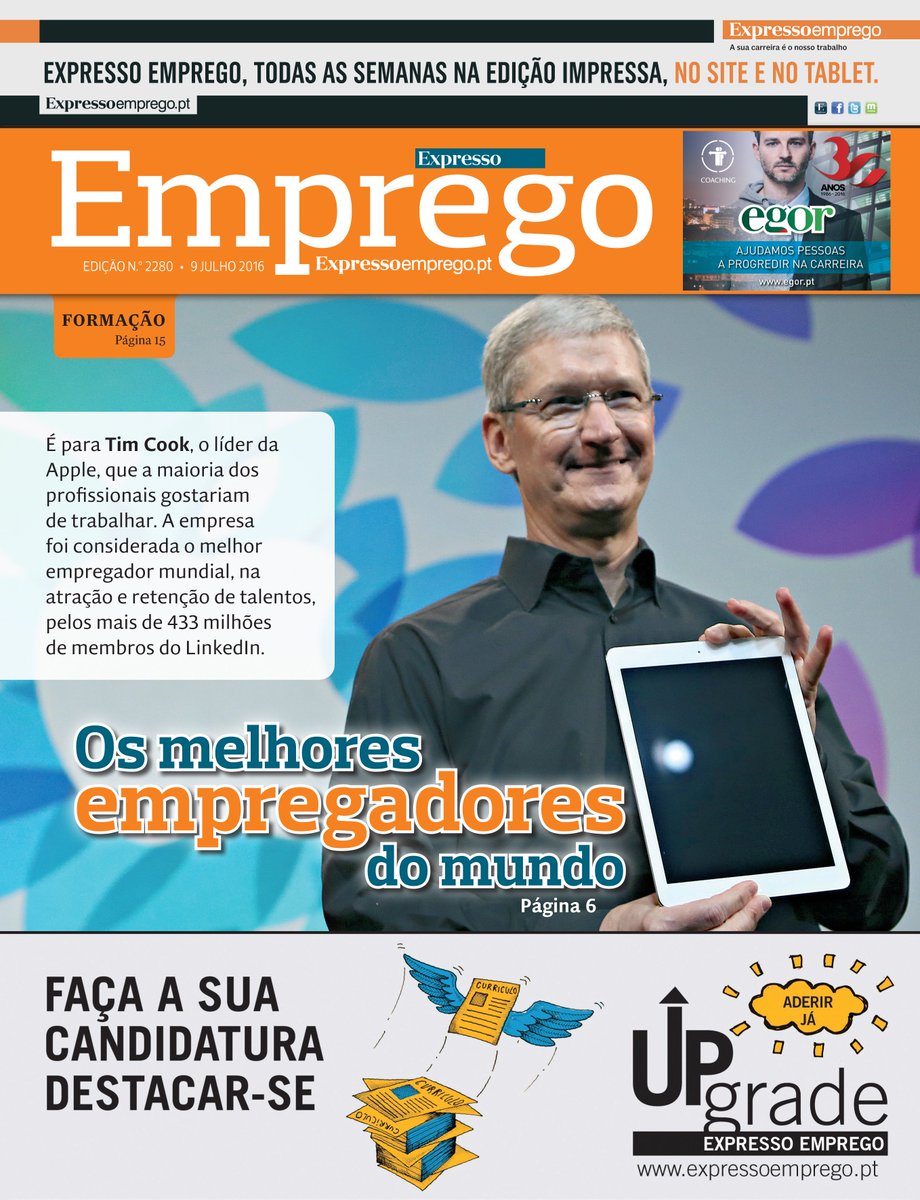 expressoemprego's tweet photo. #expressoemprego #emprego #recrutamento Amanhã, nas bancas e na edição digital, com o Expresso... como é habitual. https://t.co/33fFDZwI25