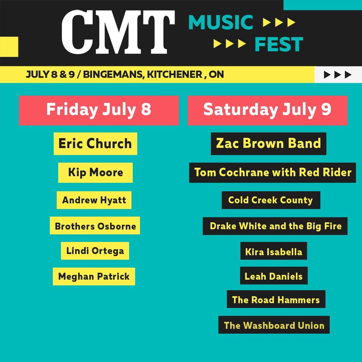 cabinmedia's tweet photo. @CMTMusicFest this weekend in #Kitchener! Who will be there? https://t.co/qwBkZ9Qpqn