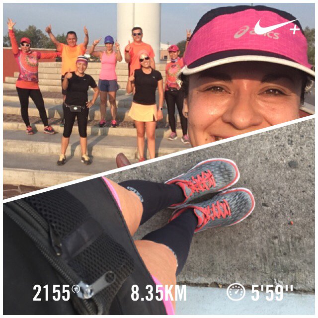 CaroSerratos's tweet photo. #retocamx #mcdmx2016 Acabo de correr 8.35 km a un ritmo de 5'59''/km con Nike+. https://t.co/rgUpTqADCi #nikeplus https://t.co/CdOxZzjknN