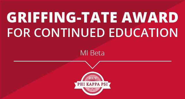 We recognize <a href="/PhiPsiMSU/">Phi Psi Michigan St.</a> for their dedication to year-round member education. Congratulations!