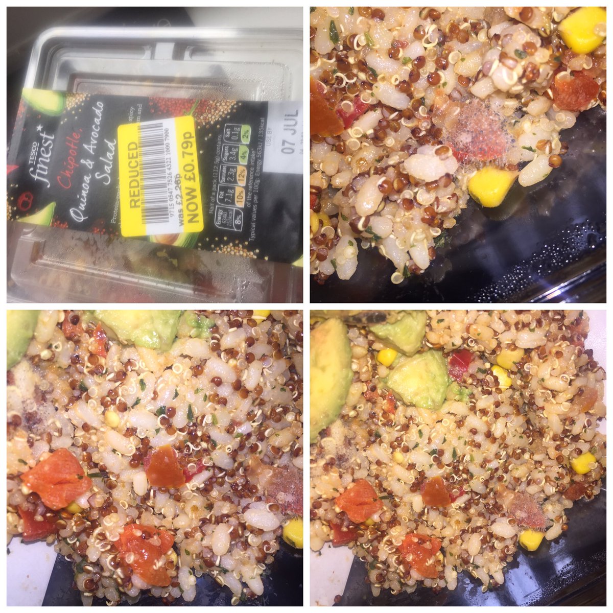 Bought from <a href="/Tesco/">Tesco</a> express yesterday afternoon &amp; noticed it had already gone off in the same evening #tescosfinest