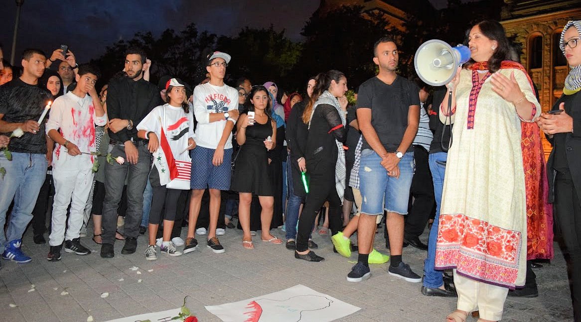 SalmaZahid15's tweet photo. Was moving to stand united against terrorism at the vigil for Iraq bombing victims https://t.co/LNixA8wd5p #cdnpoli https://t.co/dB4cMVBKqq