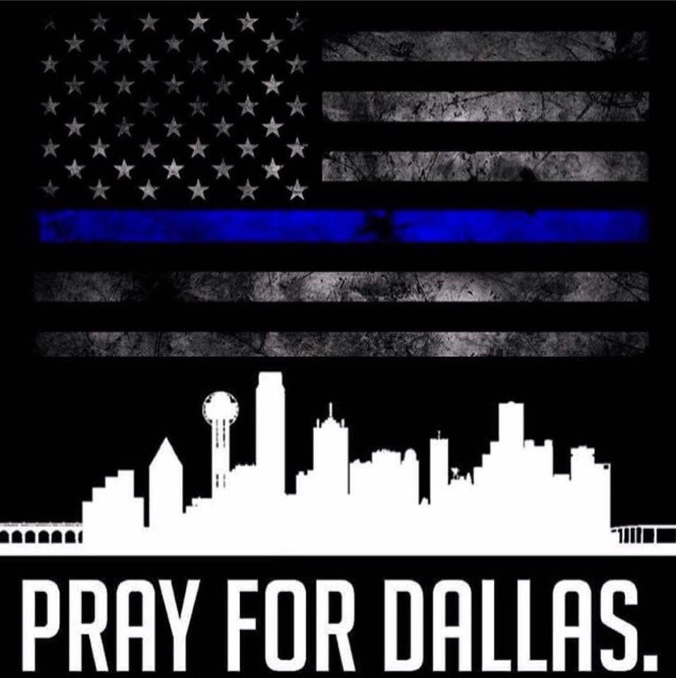 Our thoughts and prayers are with all Dallas Law Enforcement and their families. #prayfordallas #thinblueline