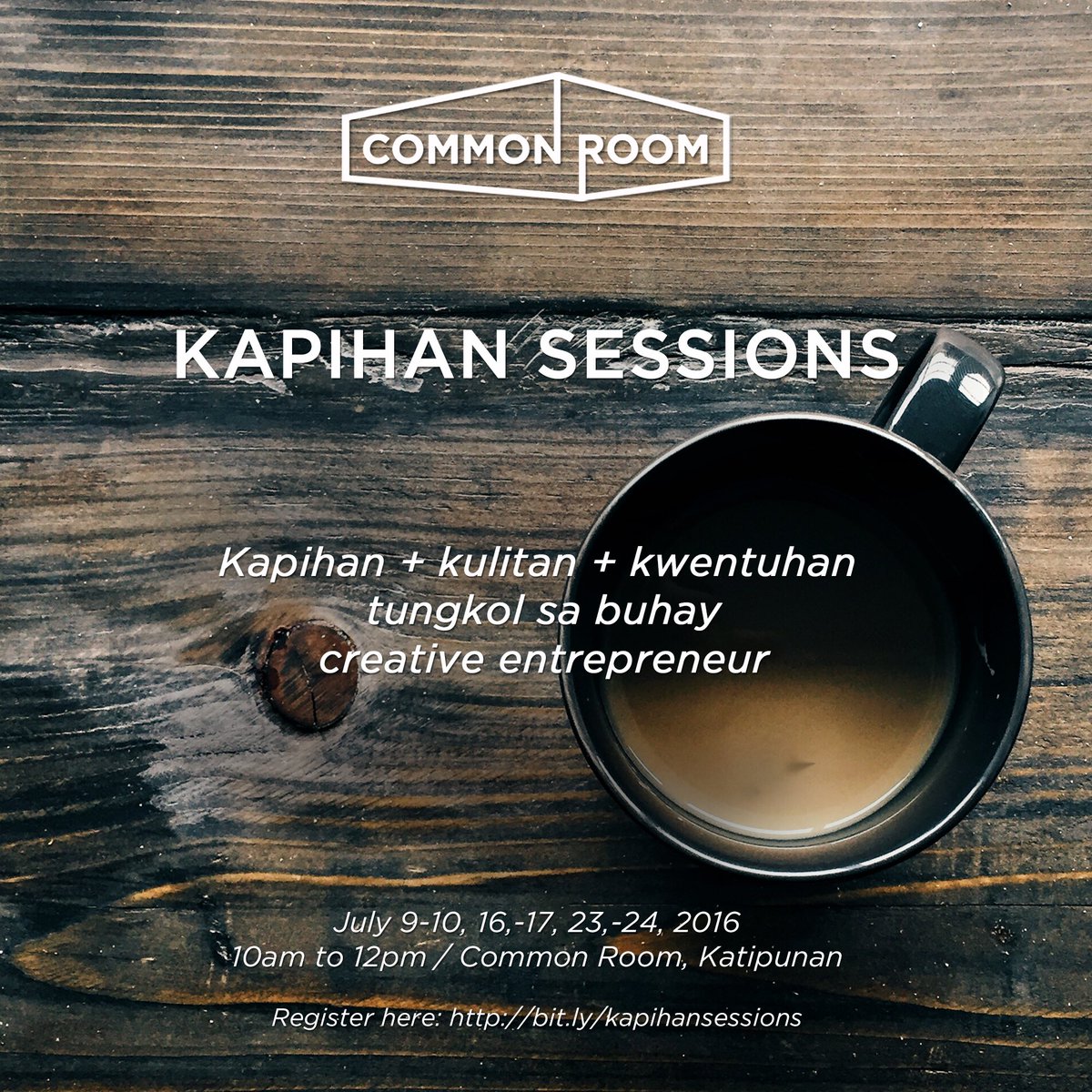 bayanibrew's tweet image. See you at #commonroomPH Katipunan tomorrow!😊