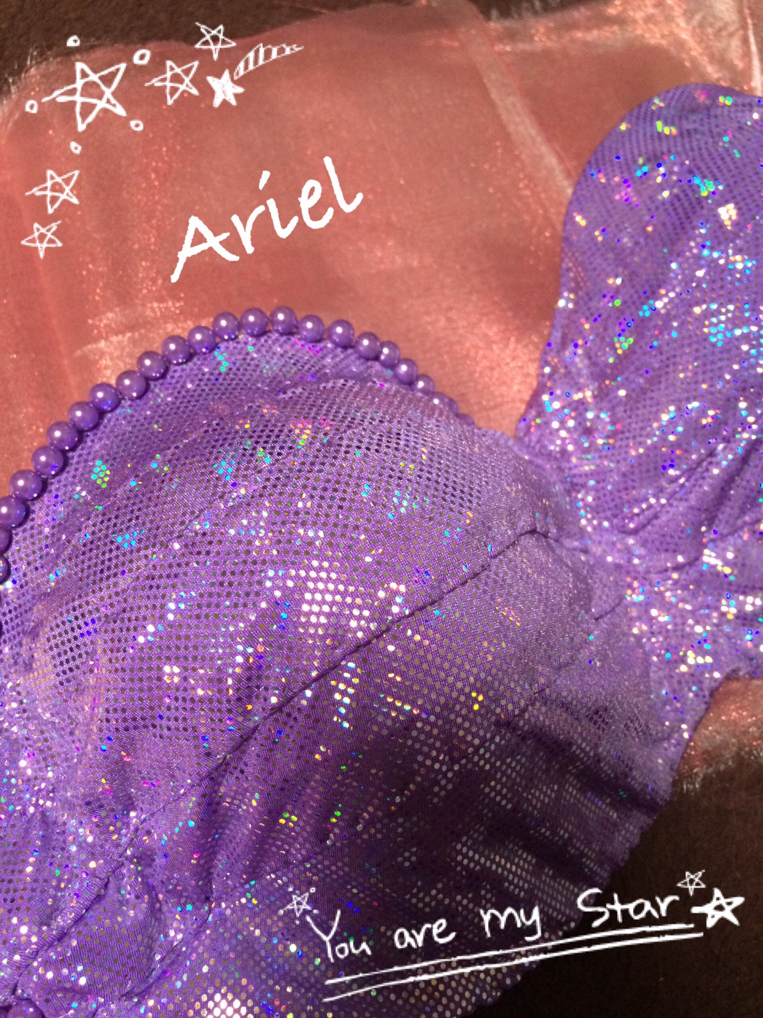 りずのママ 年中衣装制作 Ar Twitter 縫い目がガタガタだけど パールでごまかす作戦 地道だけど楽しい 仮装 Dハロ 貝ブラ アリエル