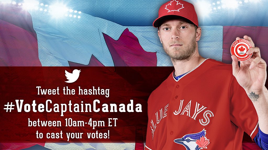 Tweet the hashtag #VoteCaptainCanada to help us get Saunders to the All-Star game!