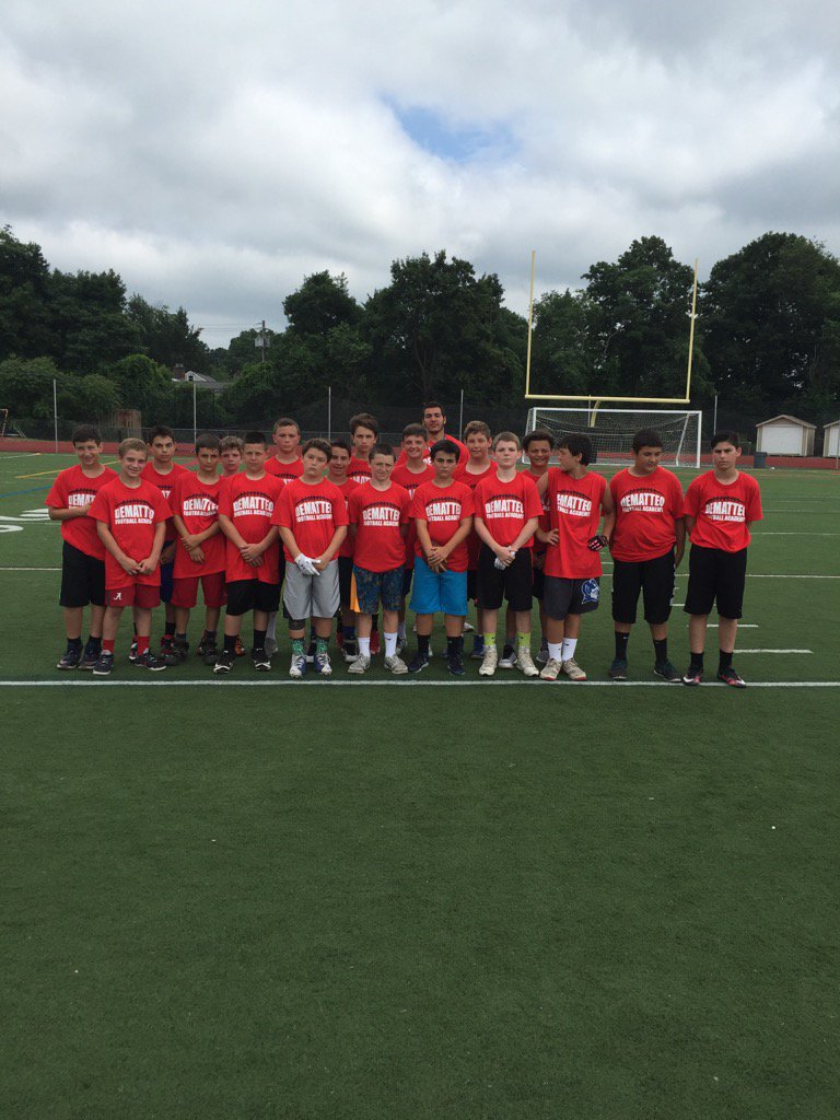 DeMatteoFB's tweet photo. Coach Stefano's group going for serious look. I think??? #DFA16 https://t.co/Db3YT1S9to