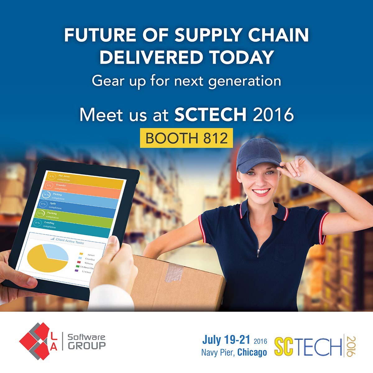 LogiwaWms's tweet photo. Meet LA Software's #orderfulfillment solutions to reduce the #cycletime.  #SCTECH2016 #WMS https://t.co/OKhuFwz55m https://t.co/PLLp99PriI