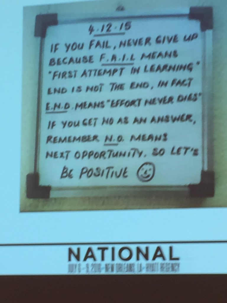 scottcaulfield's tweet image. F. A. I. L. means "first attempt in learning" .@bighousepower .@NSCA #NatCon16
