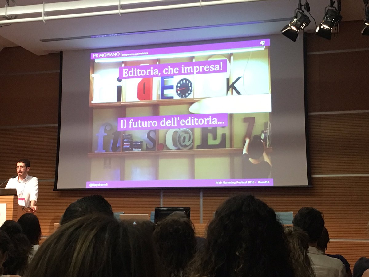 fasoliso's tweet photo. L'azienda può finalmente diventare editore di se stessa #wmf16 #IUSVE https://t.co/DngSHppqUP