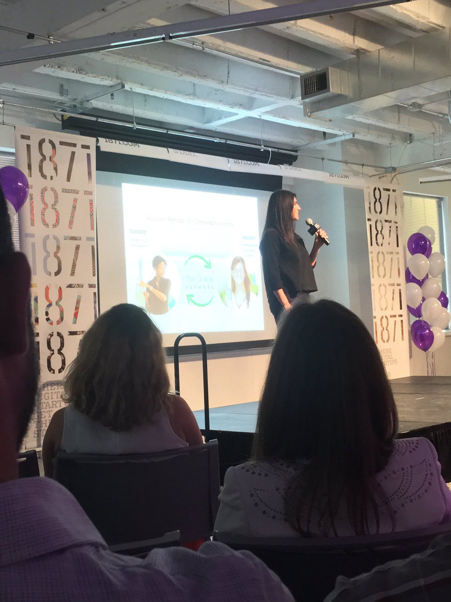Beccalhines's tweet photo. So cool seeing Liz Nell pitch The @graidenetwork last night at the #WiStem showcase #1871 #chistartups https://t.co/G3K0q2kiWK