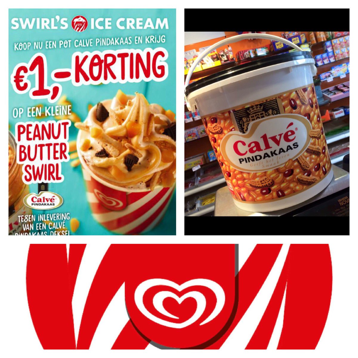 SwirlsMPutrecht's tweet photo. Vanaf morgen verkrijgbaar de #Calve pindakaas swirl https://t.co/l9RQwLU00T