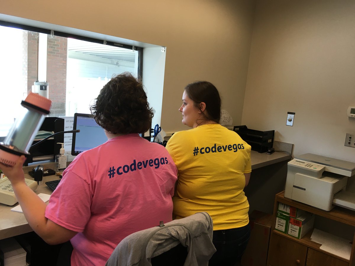 CODECreditUnion's tweet photo. The Monument Ave. tellers are serving members in #codevegas style. Win a trip at https://t.co/mMzZeKwRBv. https://t.co/FCwt6KlcQ4