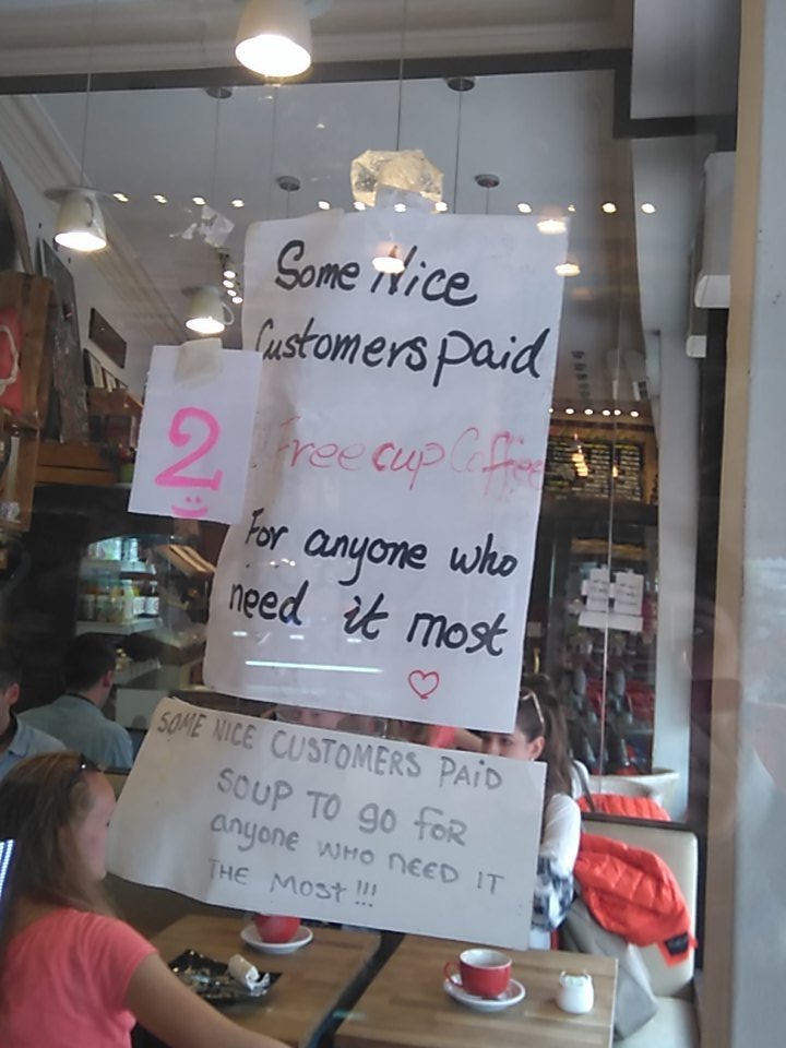 GabyGuedezH's tweet photo. Faith in humanity restored @BeanhiveDublin https://t.co/eP3ZgPhL7T