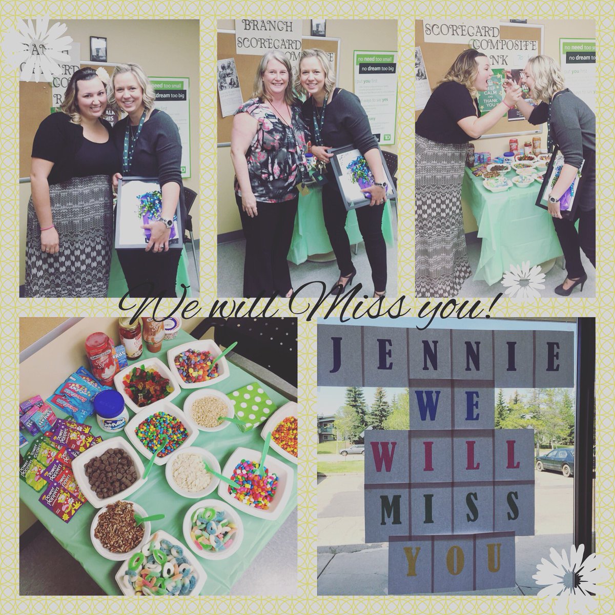 CDSamson15's tweet photo. We will miss you @Jennievarze! @Melissa_daigle1 @Lcolangelo_TD @BrianGervais_TD @CherylZabloc https://t.co/f2XNBDtKlq