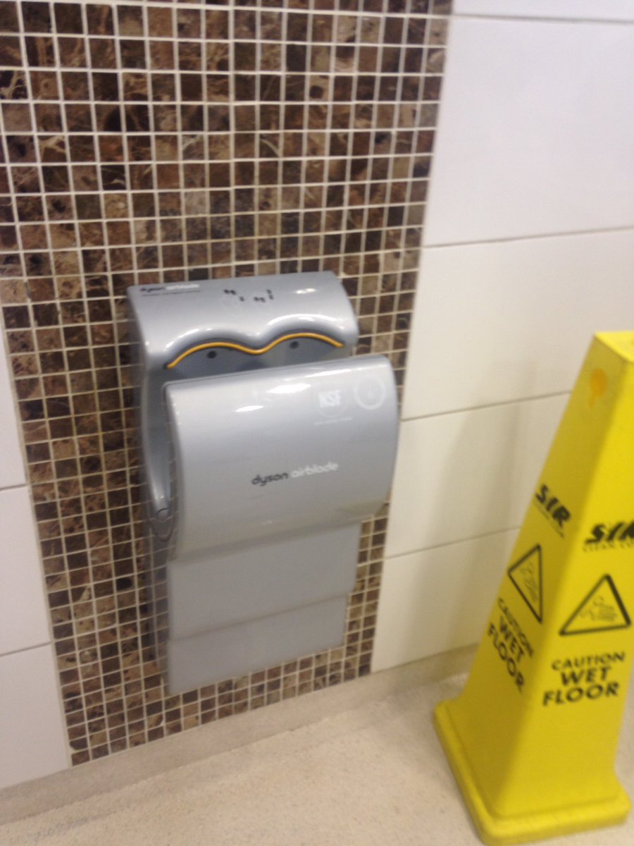 LooRate's tweet photo. Dear @donaghmede_sc please fix this hand dryer that's been broken since the new bathrooms were opened. https://t.co/WYILafJIRE