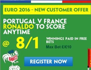 WowBet's tweet image. Euro 2016 Final: Anytime Scorer

Griezmann @ 8/1: pdy.pr/ManUFactT

Ronaldo @ 8/1: pdy.pr/ManUtdOnlyQuat