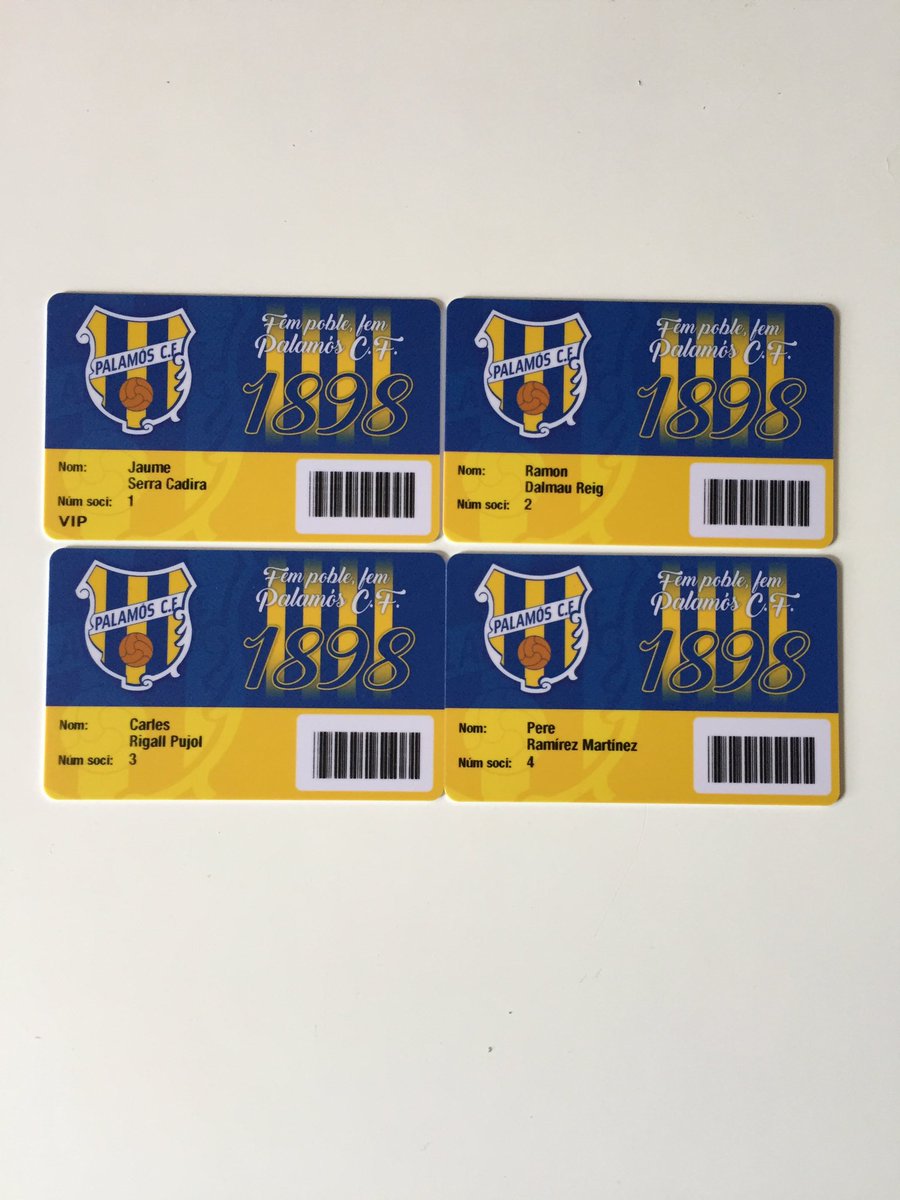 Joanpau3's tweet photo. Ja son arribats els carnets de soci del @palamoscf, gran feina de @Tecno_card https://t.co/QqYQZvn3rV
