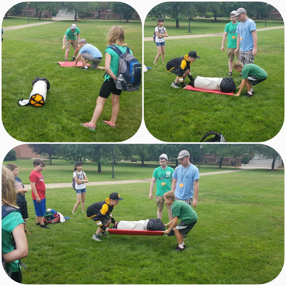 collegegate's tweet photo. Wilderness Explorers - "first aid"
#summfun https://t.co/z3omJBU6ln